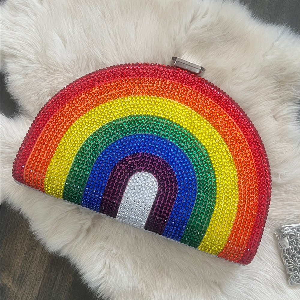 Rainbow Beaded Clutch